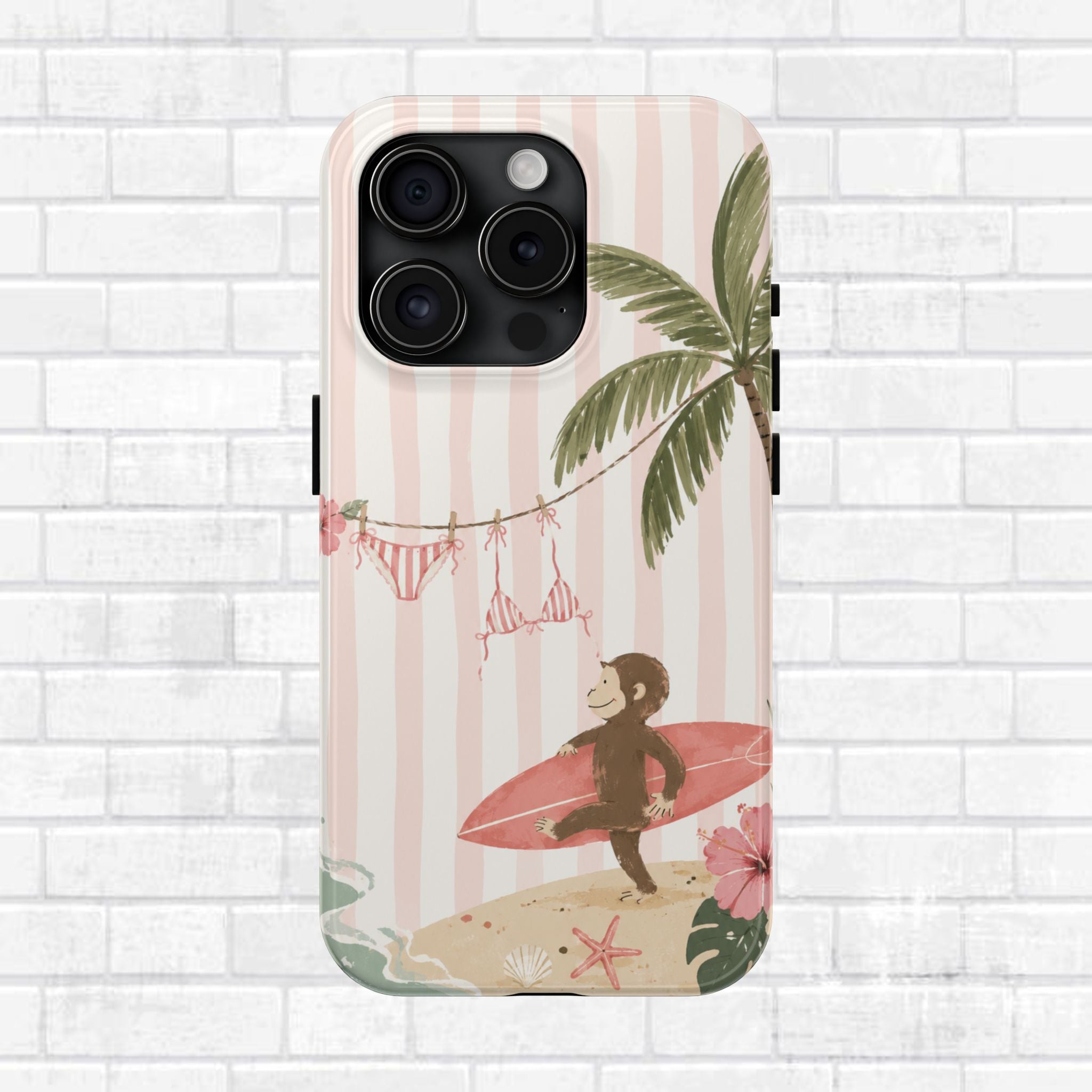 Pink Curious George Phone Case