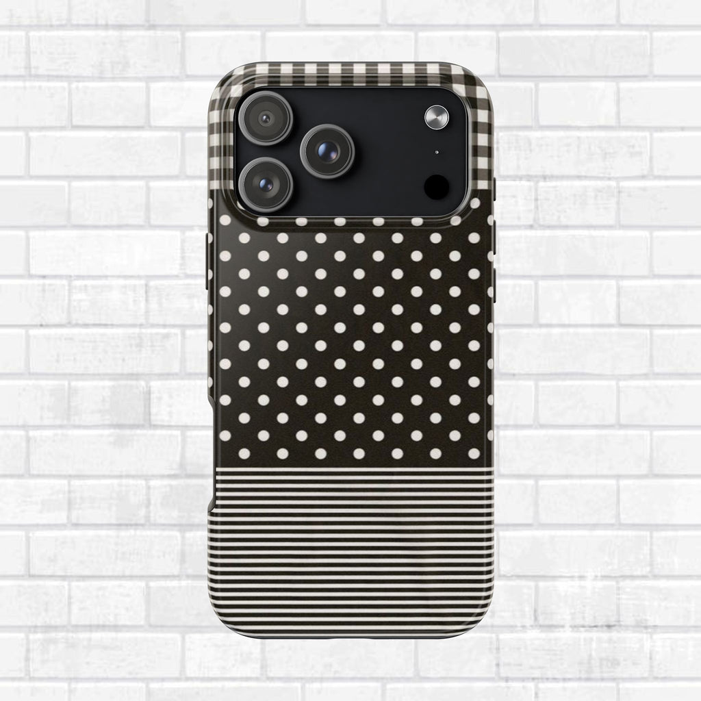 Mixed Patterns Polka Dots/Strips Phone Case