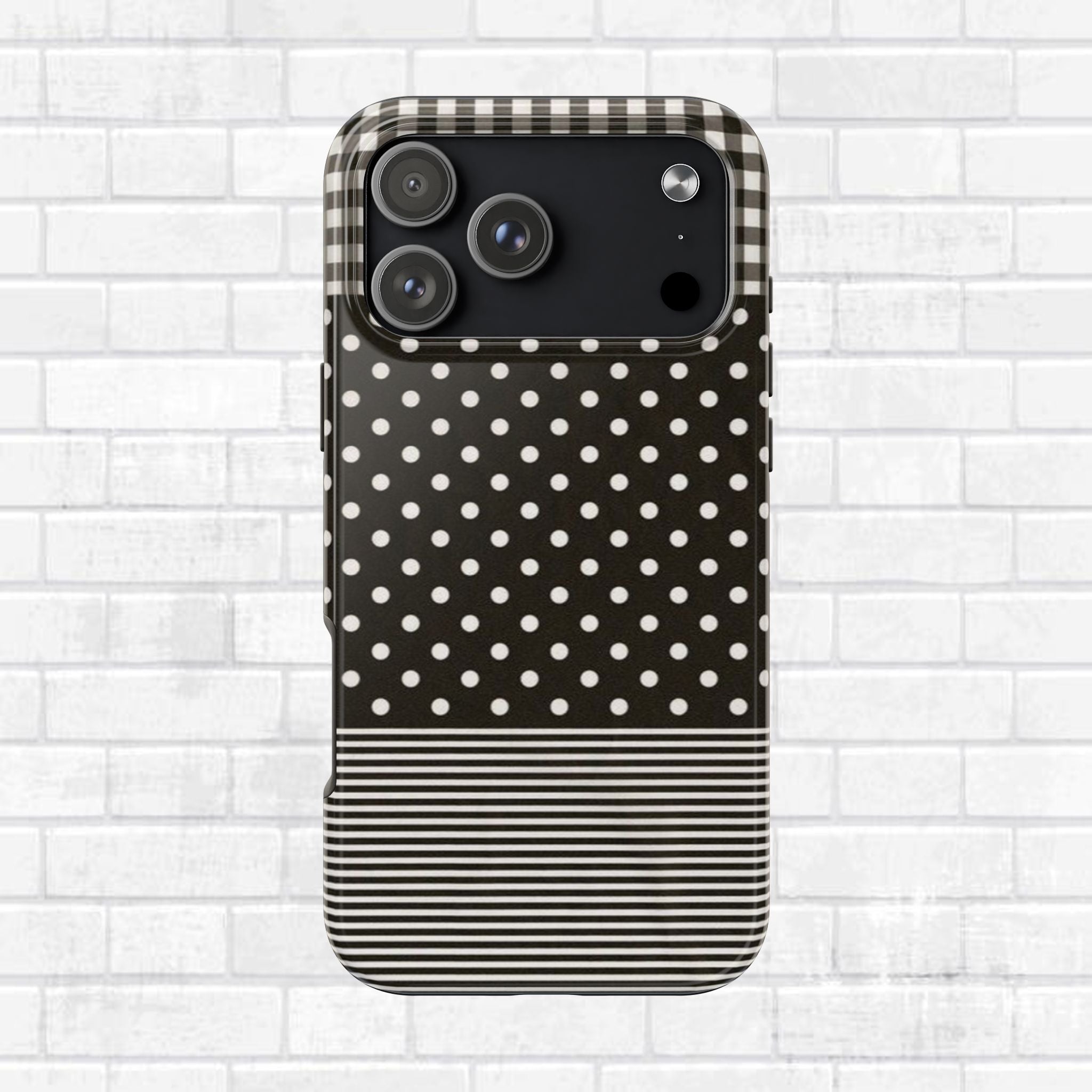 Mixed Patterns Polka Dots/Strips Phone Case
