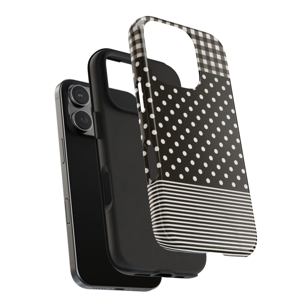 Mixed Patterns Polka Dots/Strips Phone Case