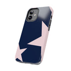 Navy Light Pink Stars Phone Case