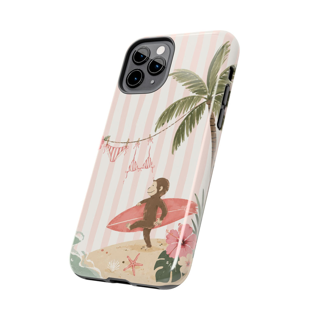 Pink Curious George Phone Case