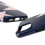 Navy Light Pink Stars Phone Case