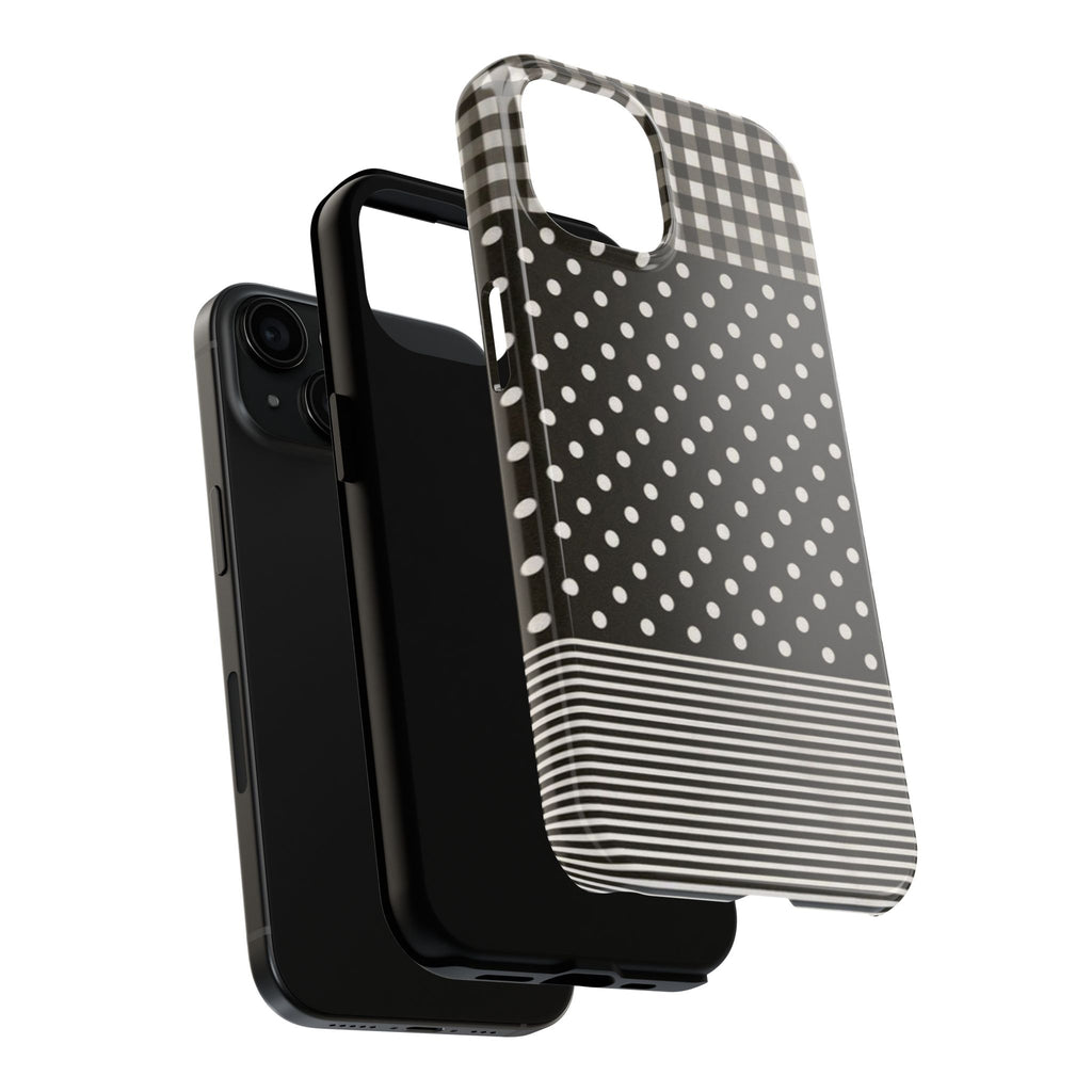 Mixed Patterns Polka Dots/Strips Phone Case