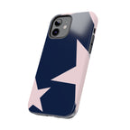 Navy Light Pink Stars Phone Case