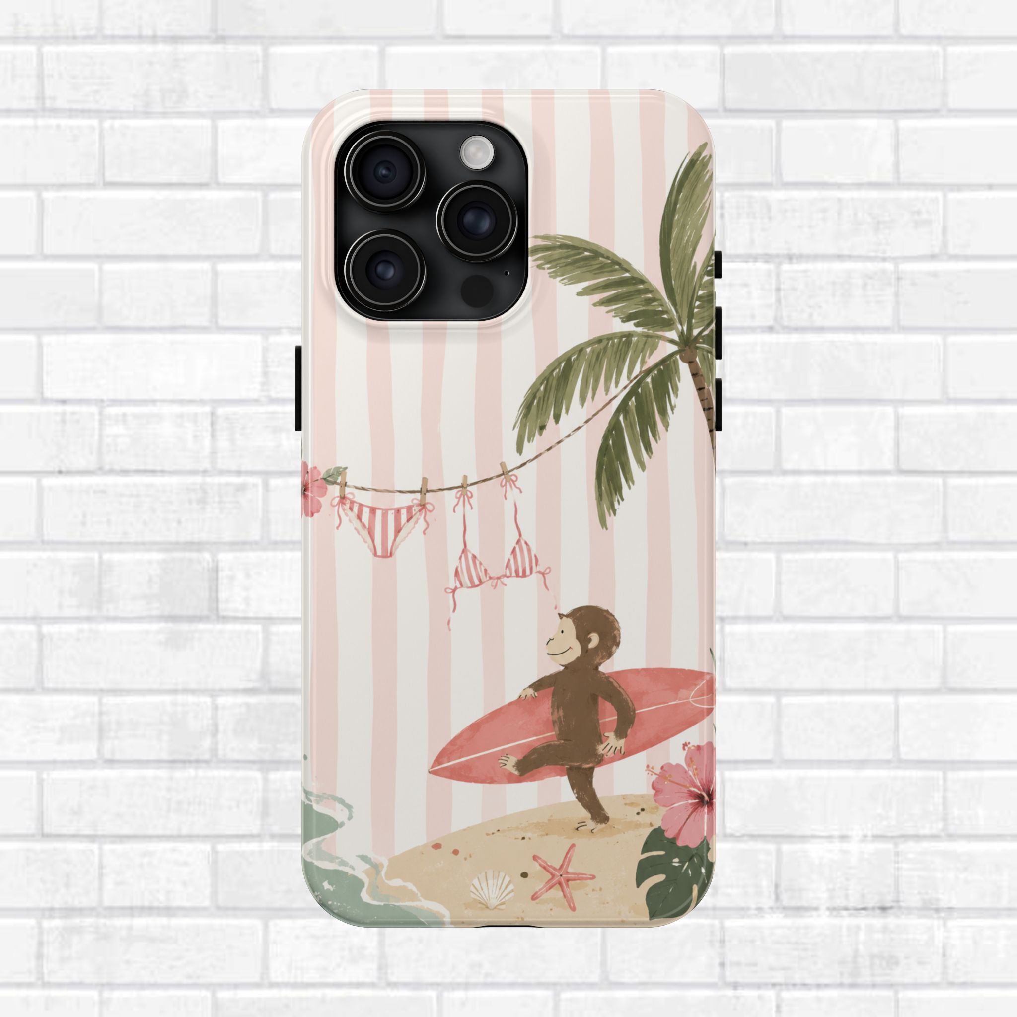 Pink Curious George Phone Case