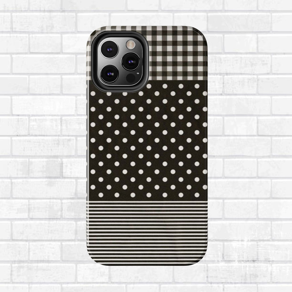 Mixed Patterns Polka Dots/Strips Phone Case