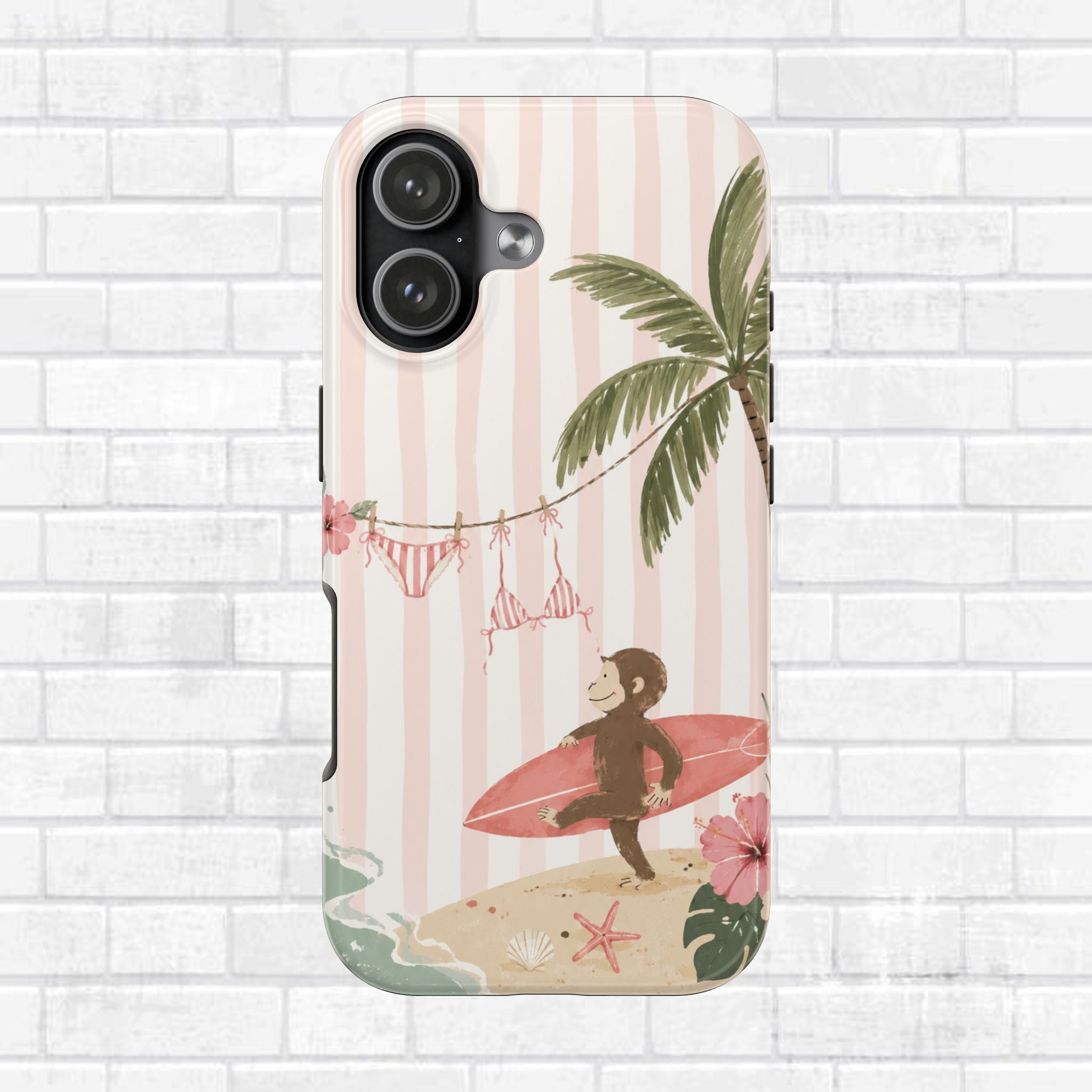 Pink Curious George Phone Case