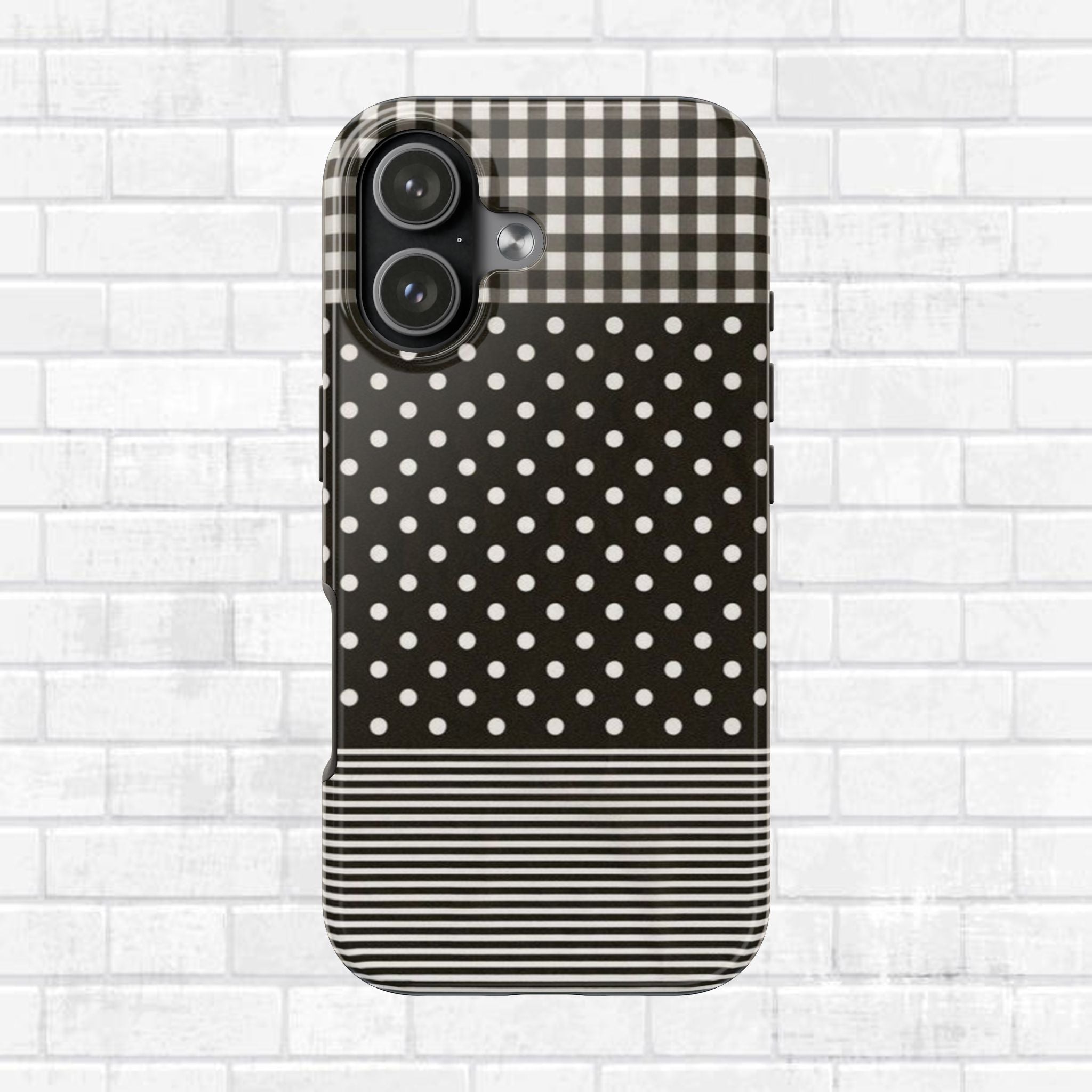 Mixed Patterns Polka Dots/Strips Phone Case