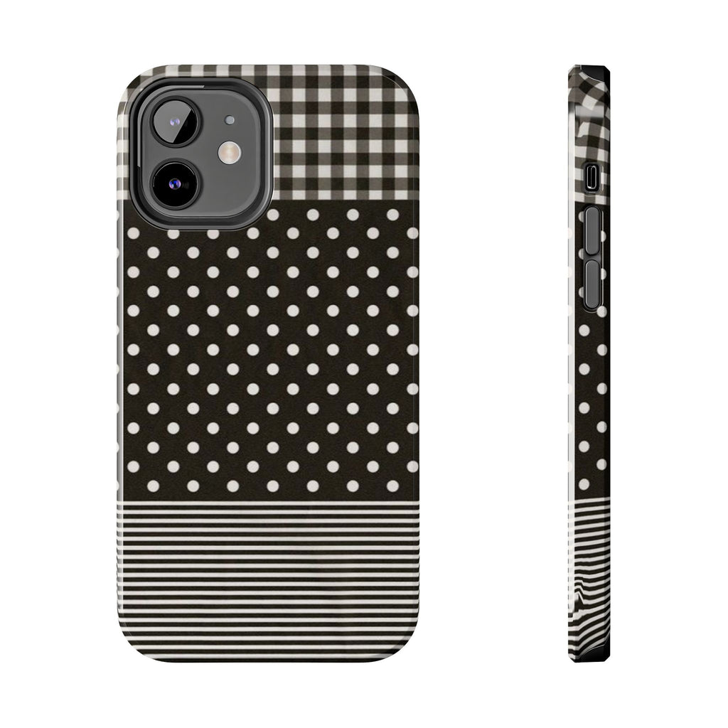 Mixed Patterns Polka Dots/Strips Phone Case