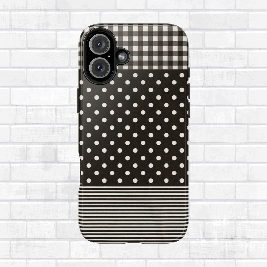 Mixed Patterns Polka Dots/Strips Phone Case