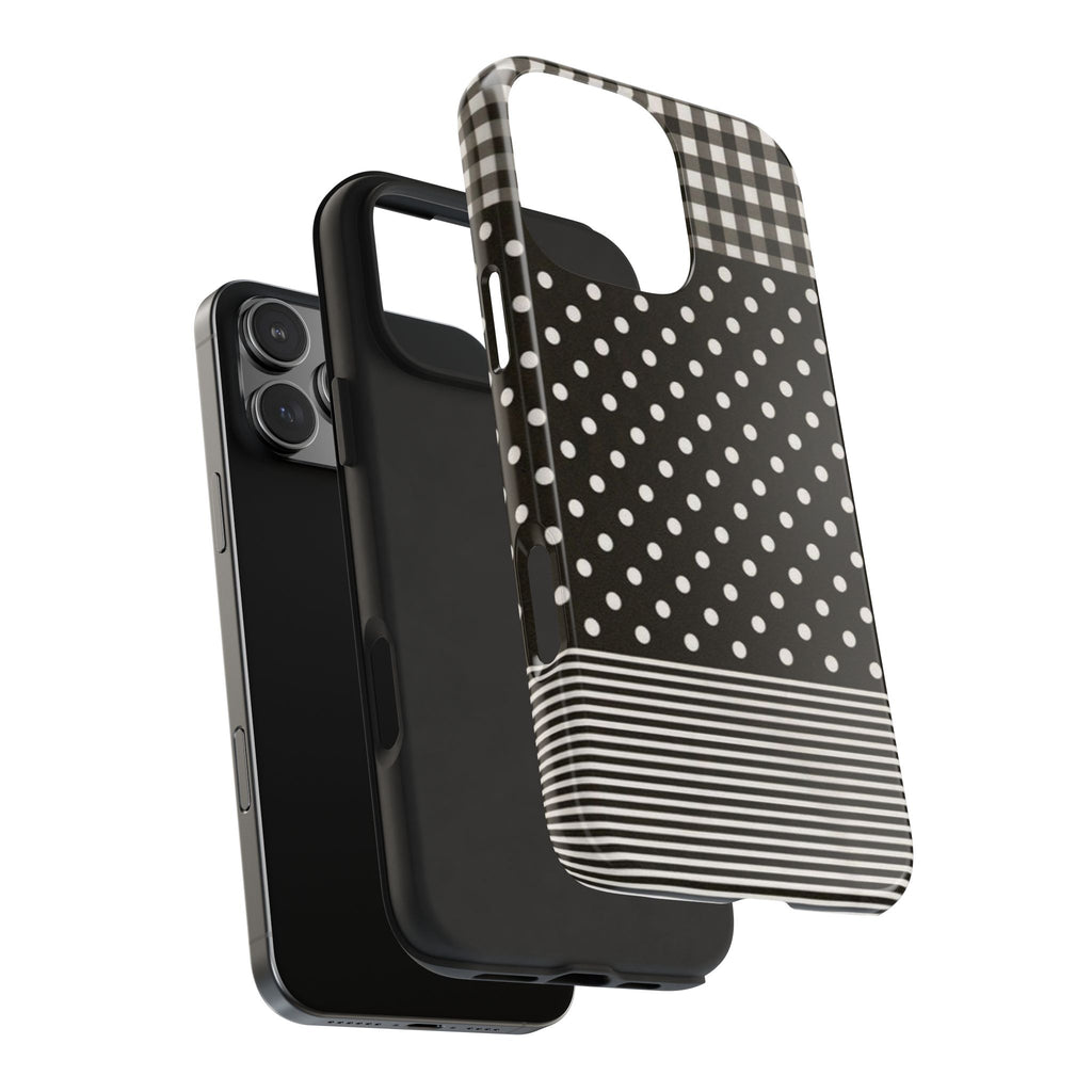 Mixed Patterns Polka Dots/Strips Phone Case