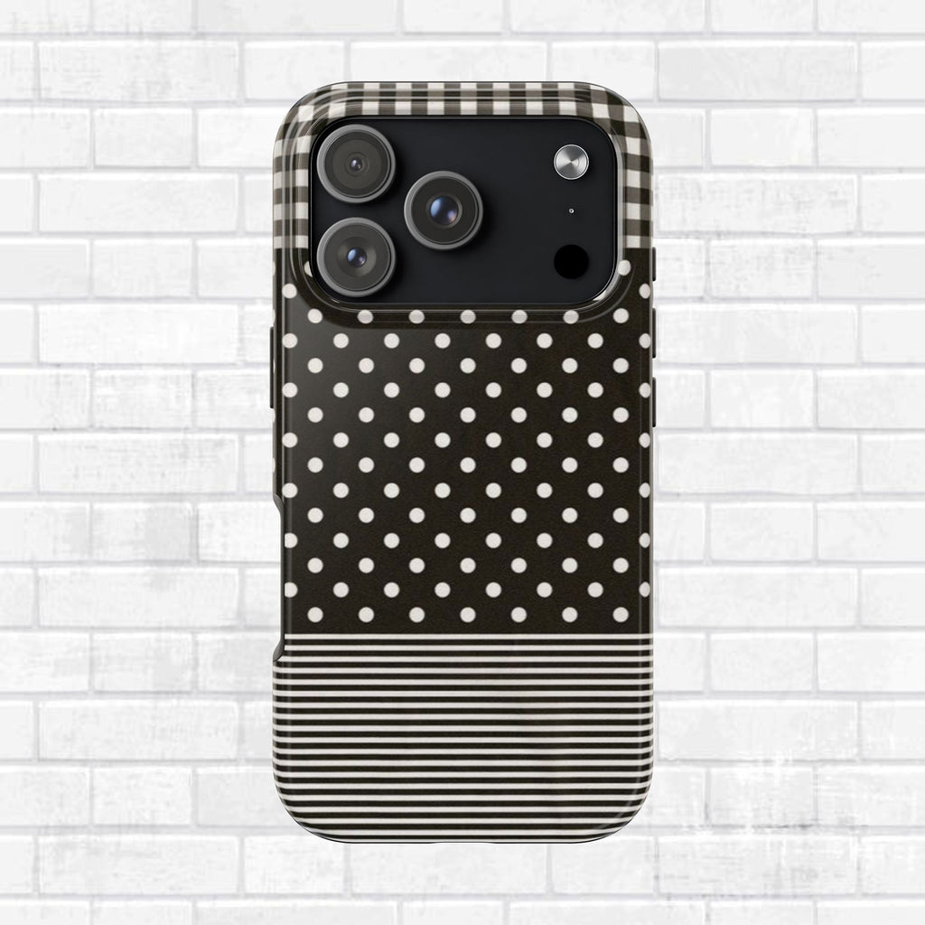 Mixed Patterns Polka Dots/Strips Phone Case