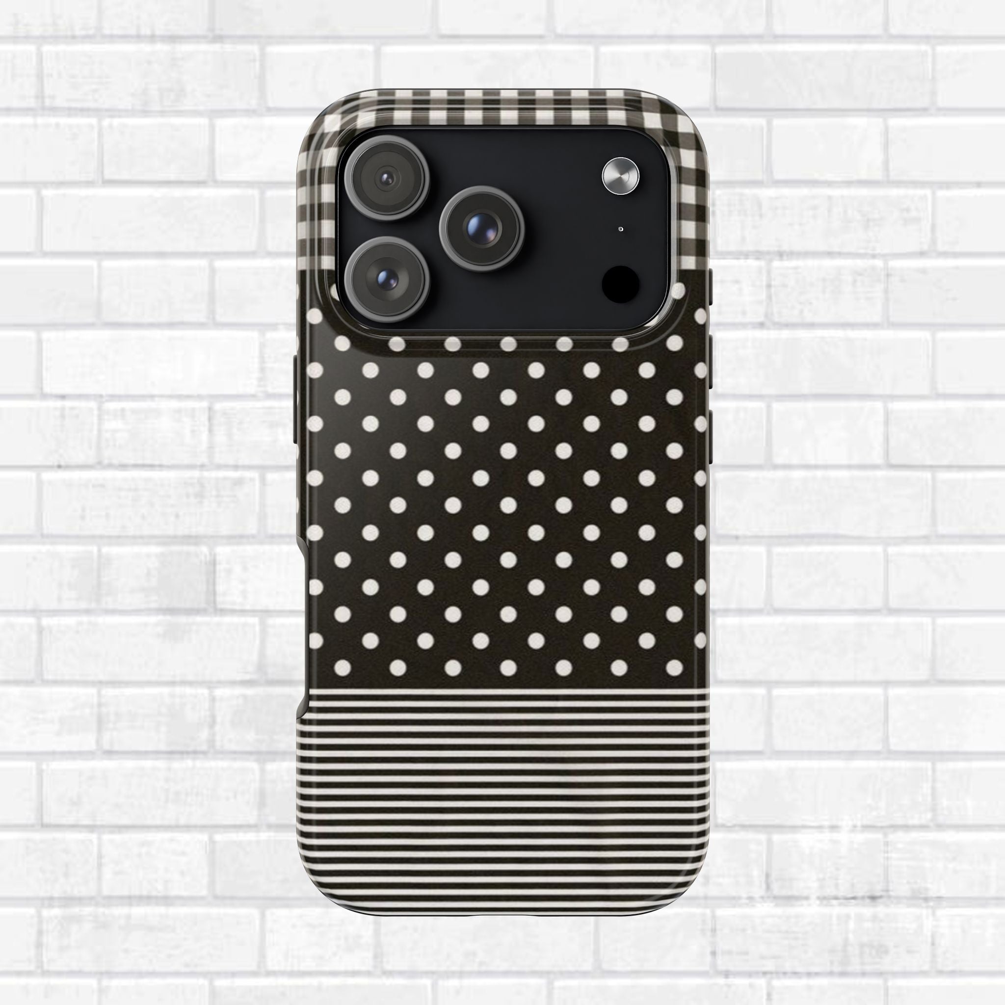 Mixed Patterns Polka Dots/Strips Phone Case