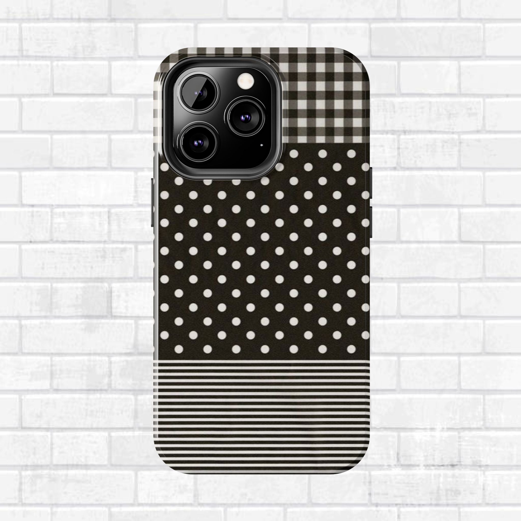 Mixed Patterns Polka Dots/Strips Phone Case