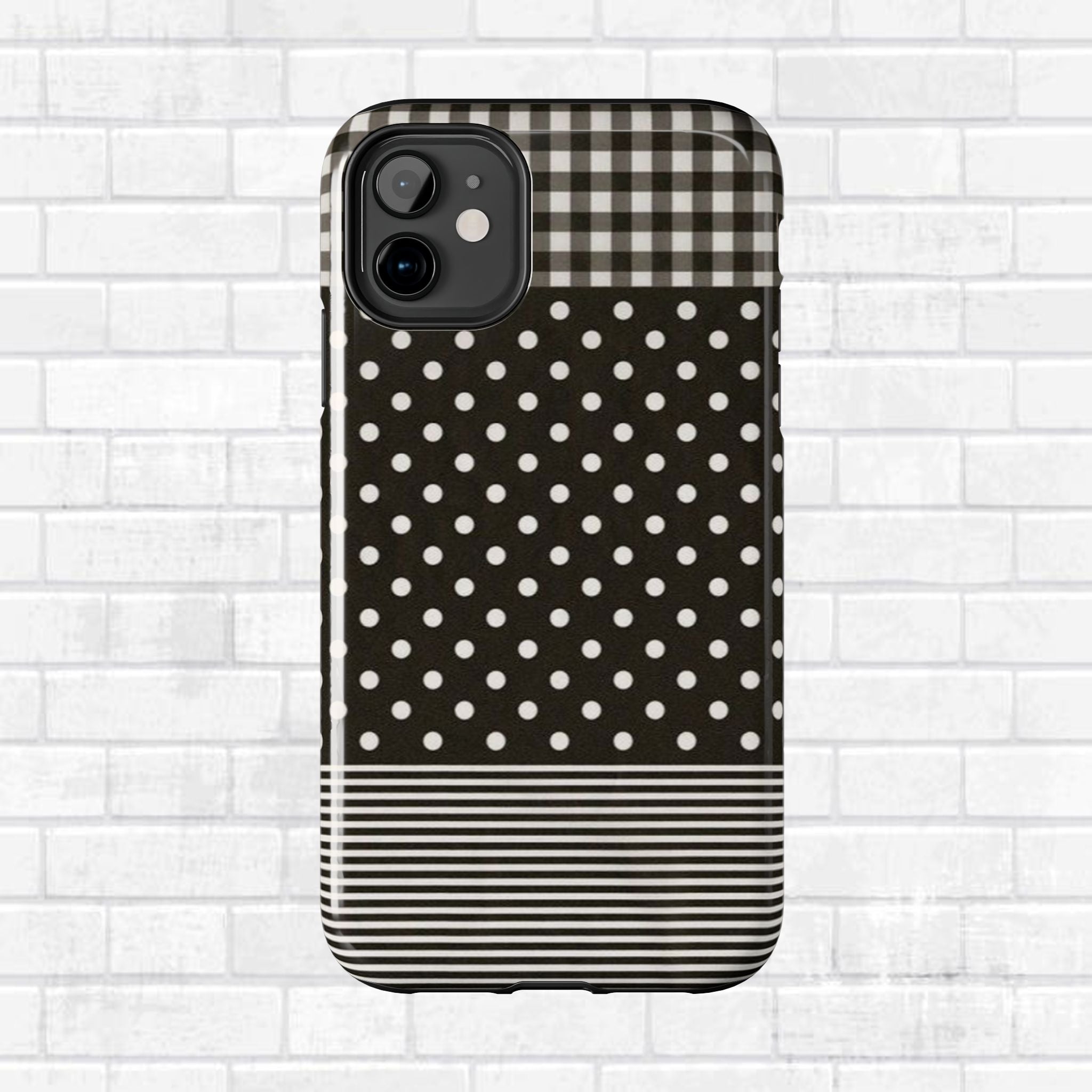 Mixed Patterns Polka Dots/Strips Phone Case