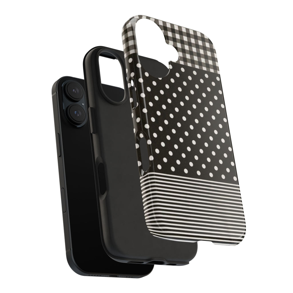 Mixed Patterns Polka Dots/Strips Phone Case