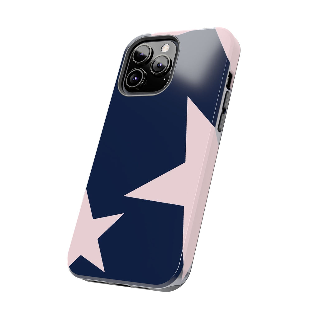 Navy Light Pink Stars Phone Case