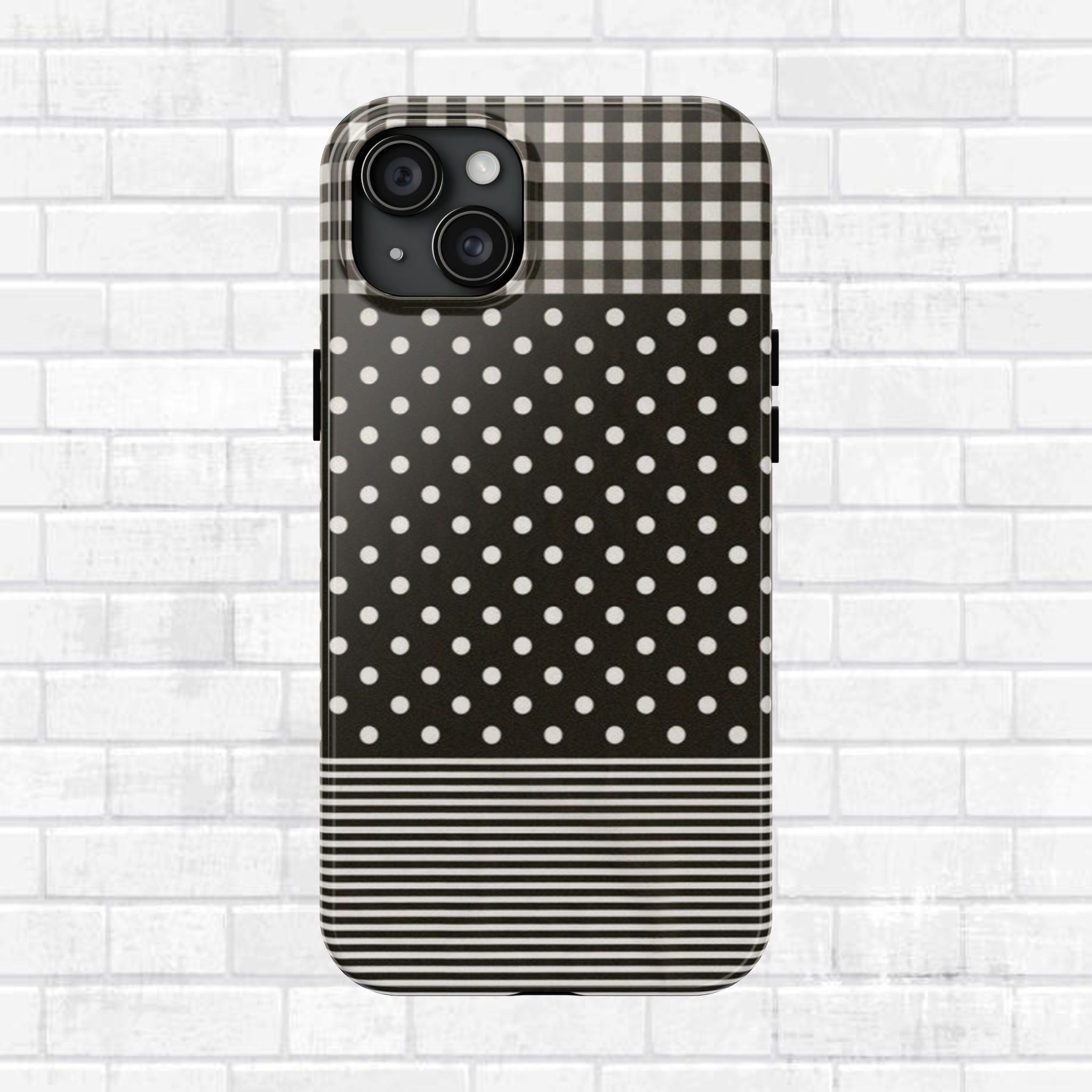 Mixed Patterns Polka Dots/Strips Phone Case