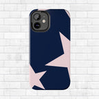 Navy Light Pink Stars Phone Case