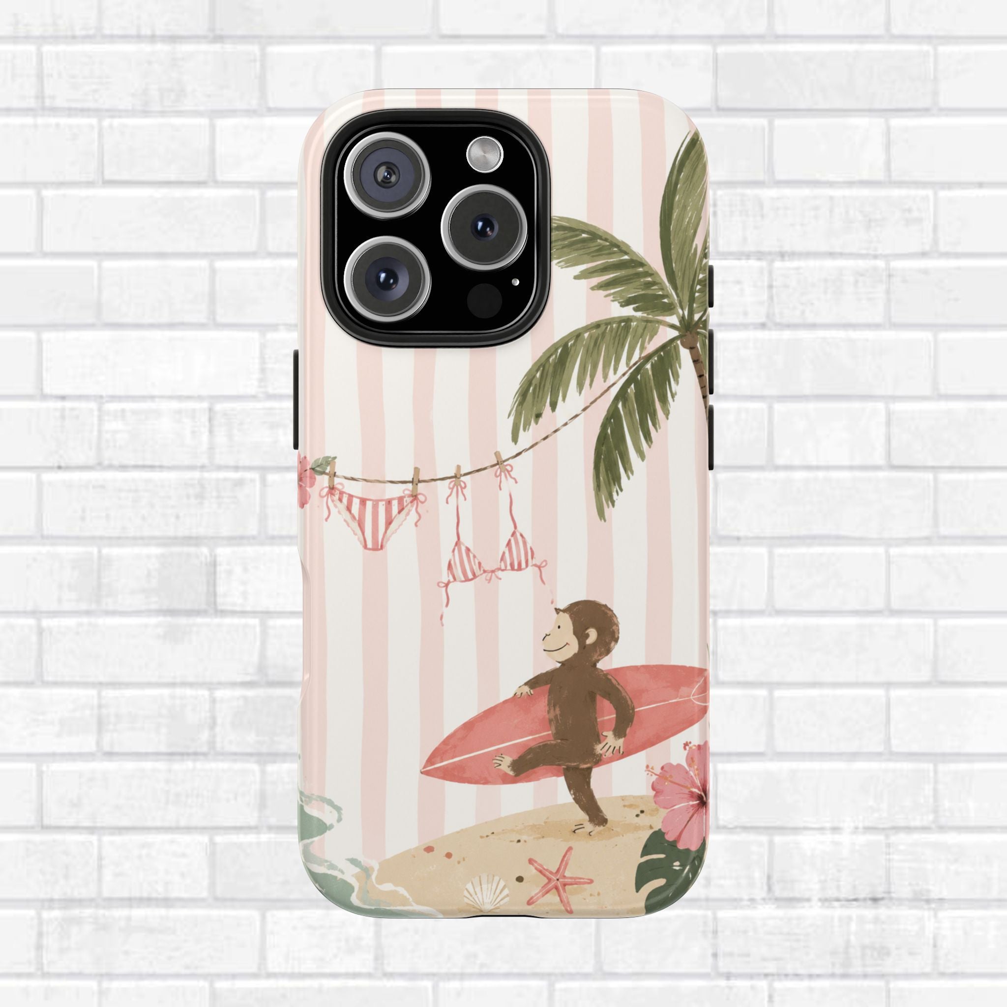 Pink Curious George Phone Case
