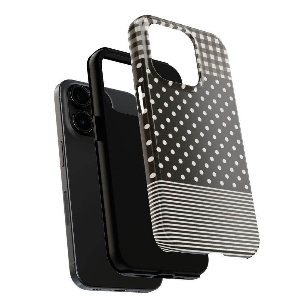 Mixed Patterns Polka Dots/Strips Phone Case