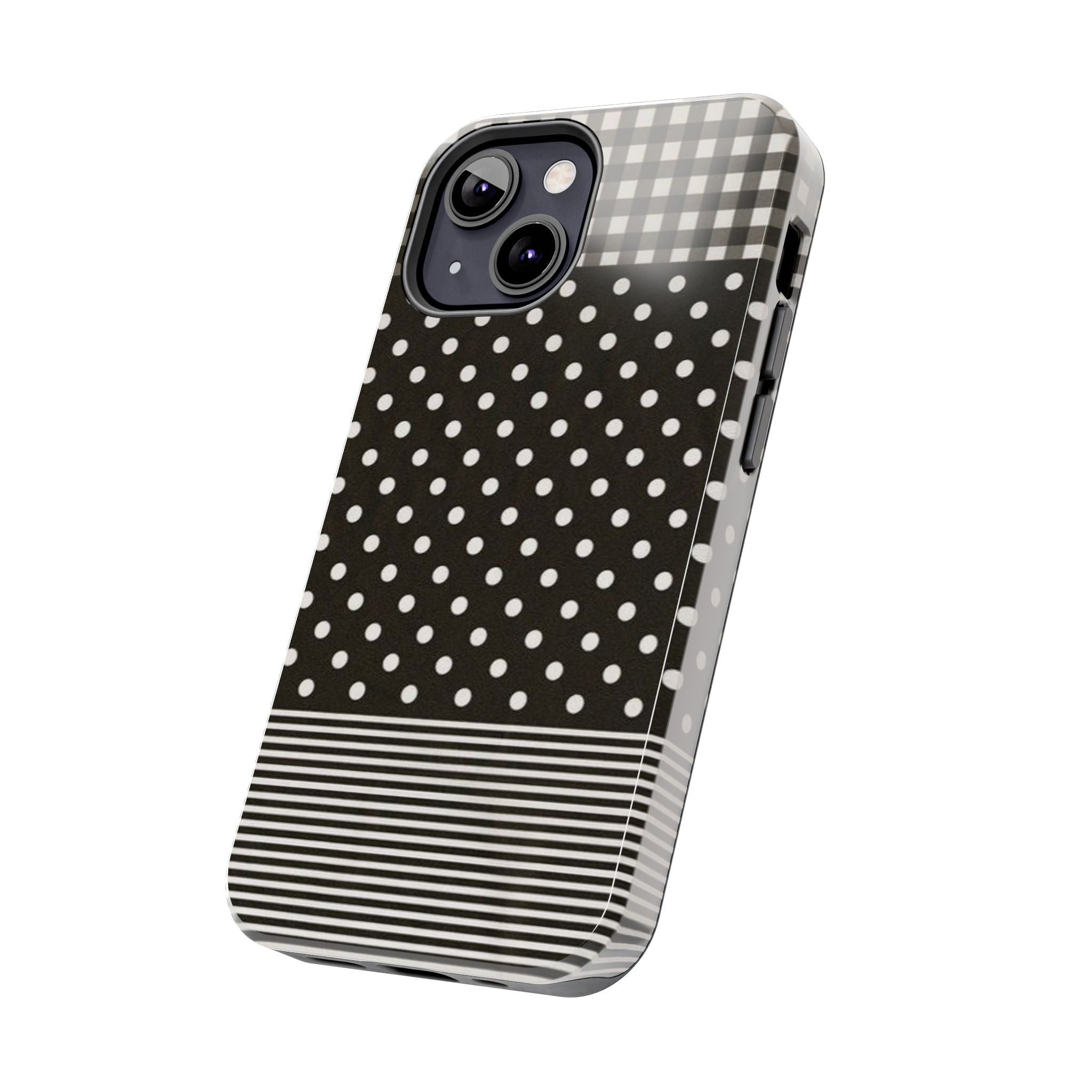 Mixed Patterns Polka Dots/Strips Phone Case