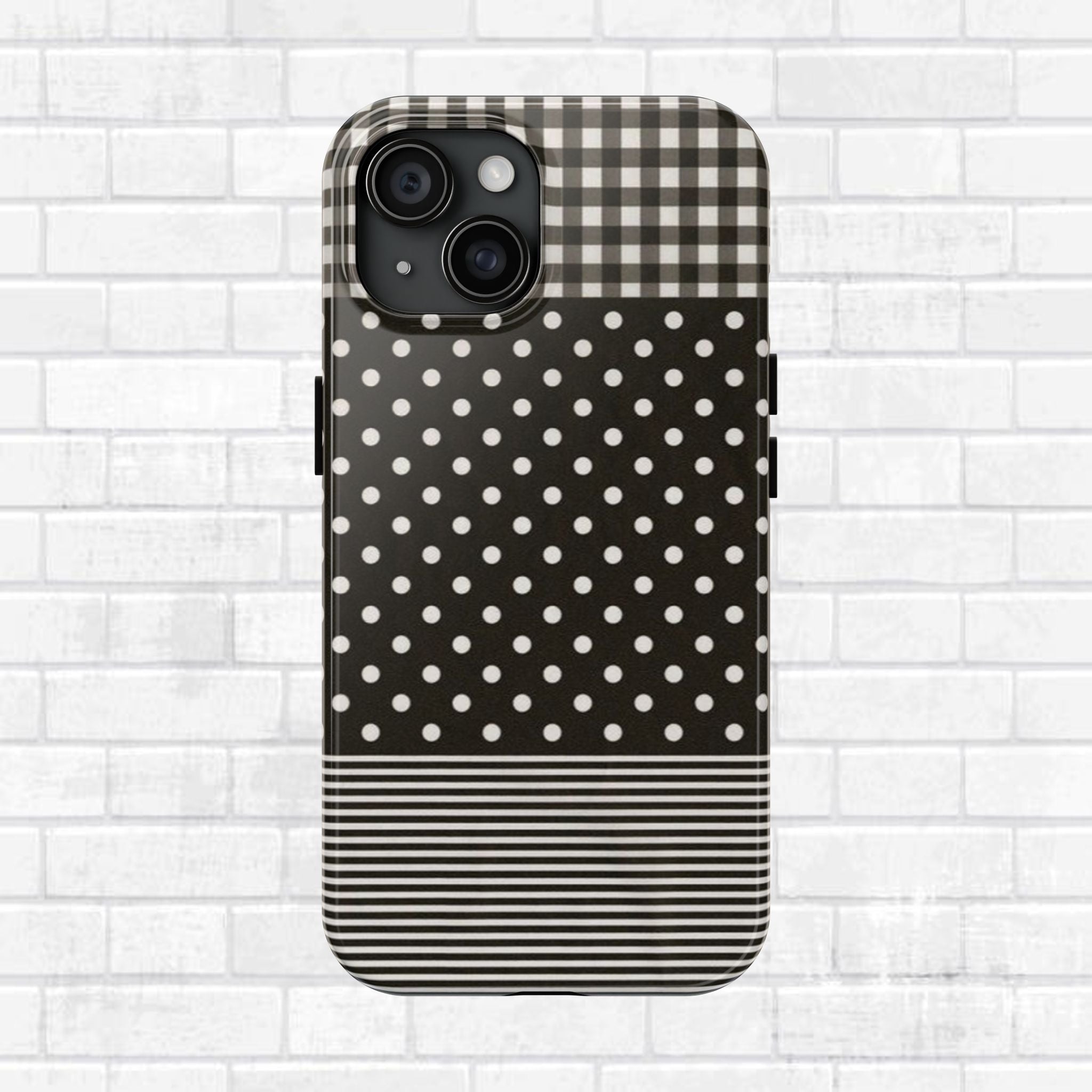 Mixed Patterns Polka Dots/Strips Phone Case