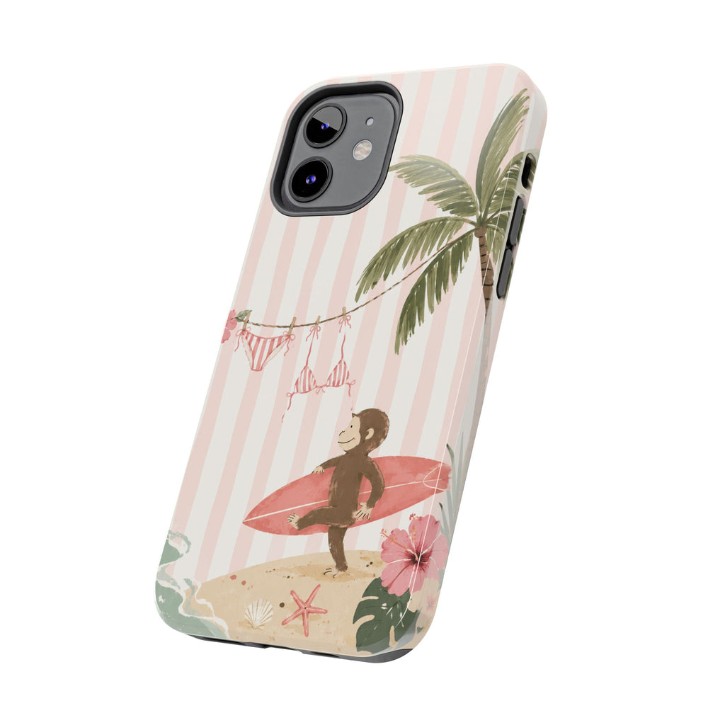 Pink Curious George Phone Case