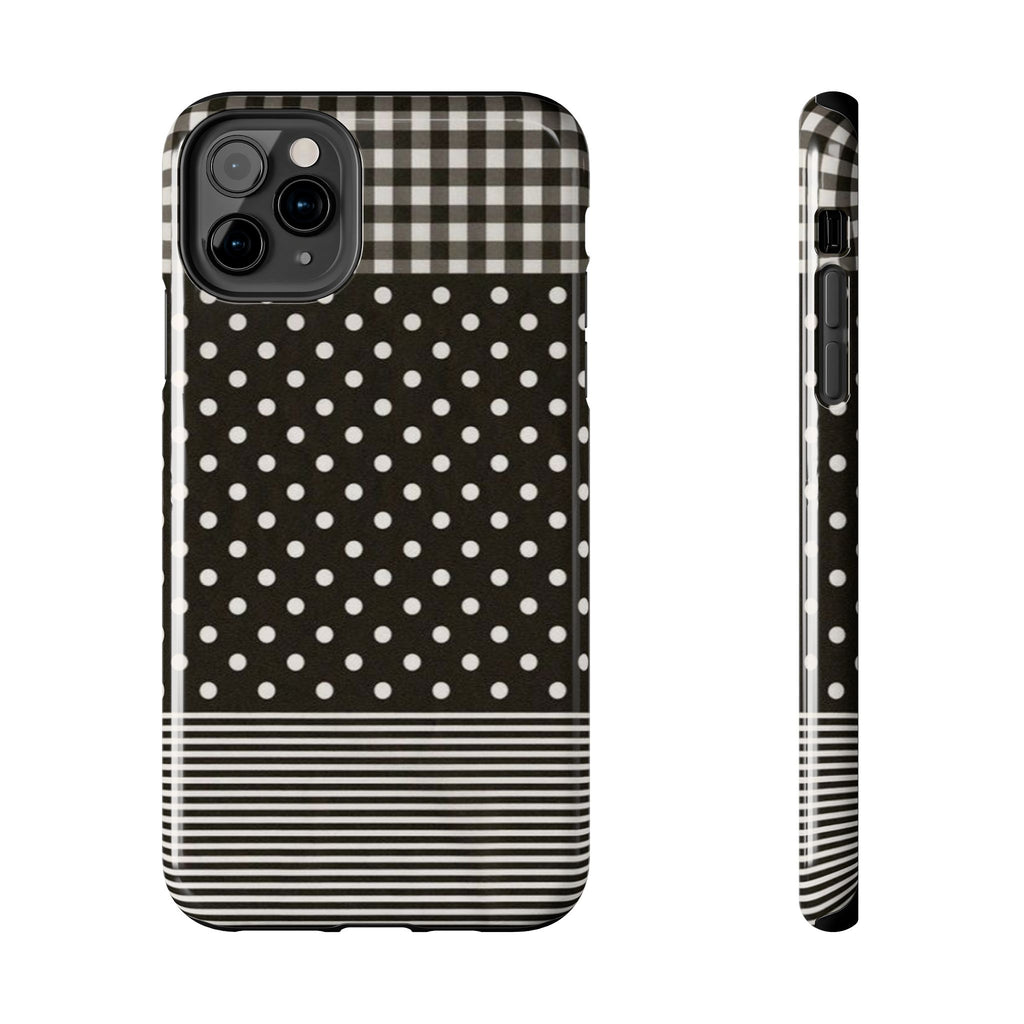Mixed Patterns Polka Dots/Strips Phone Case