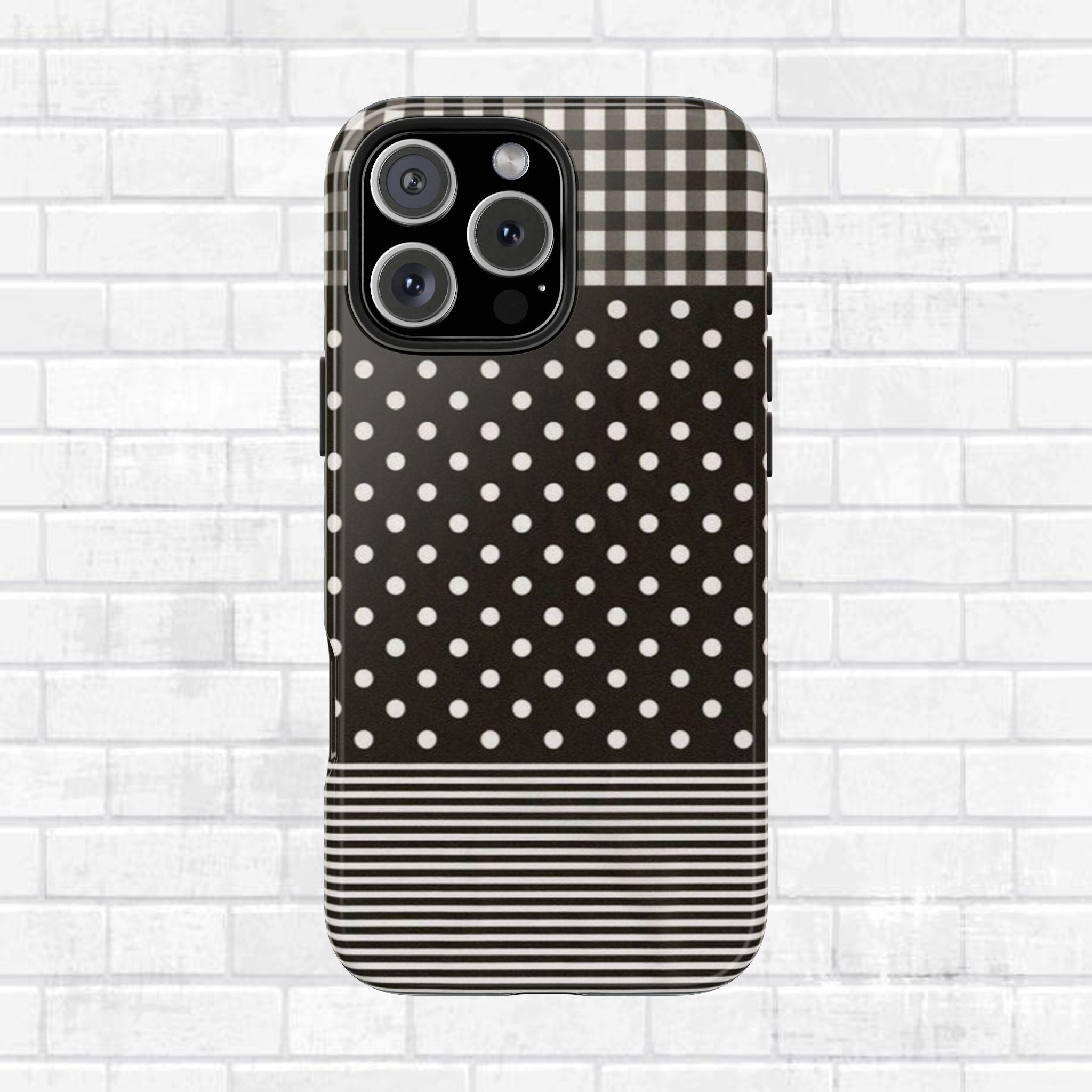Mixed Patterns Polka Dots/Strips Phone Case