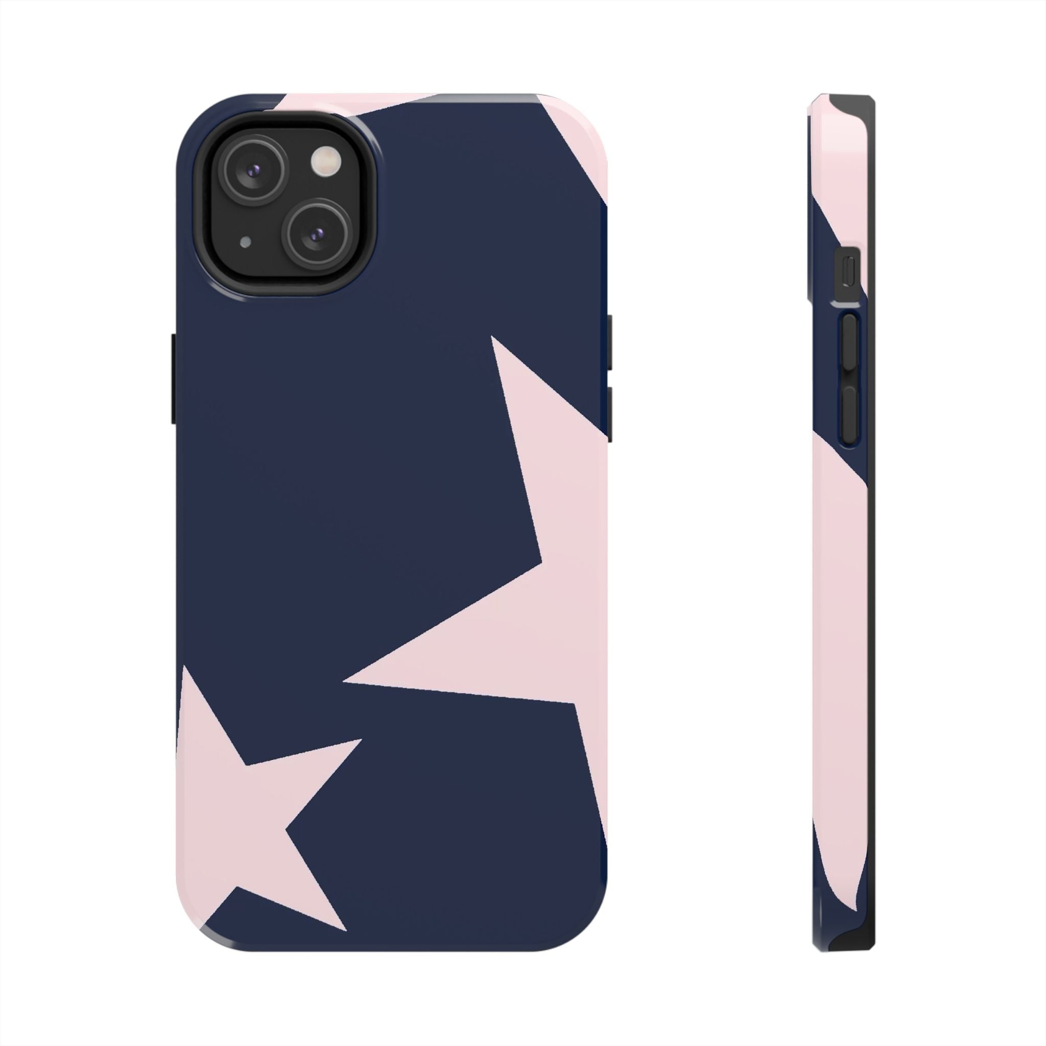 Navy Light Pink Stars Phone Case