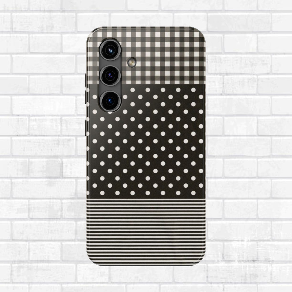 Mixed Patterns Polka Dots/Strips Phone Case