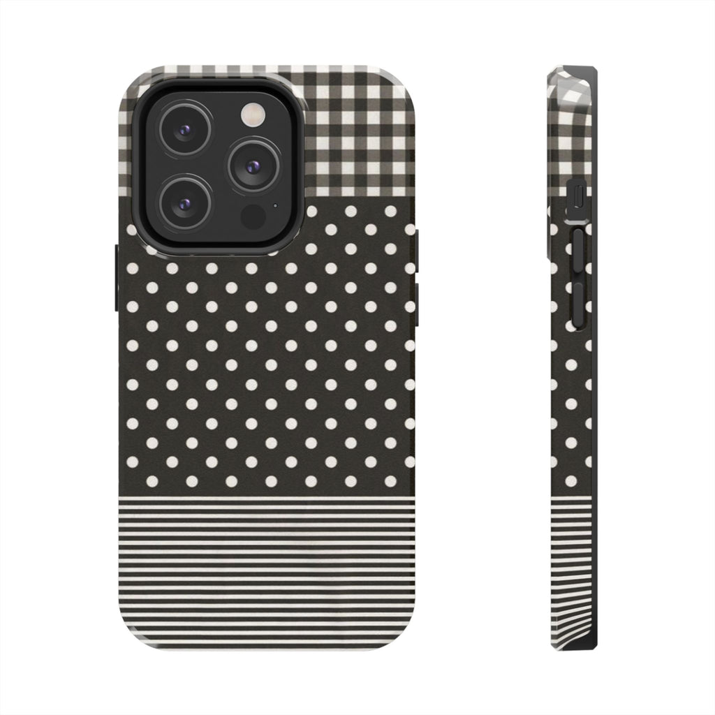 Mixed Patterns Polka Dots/Strips Phone Case