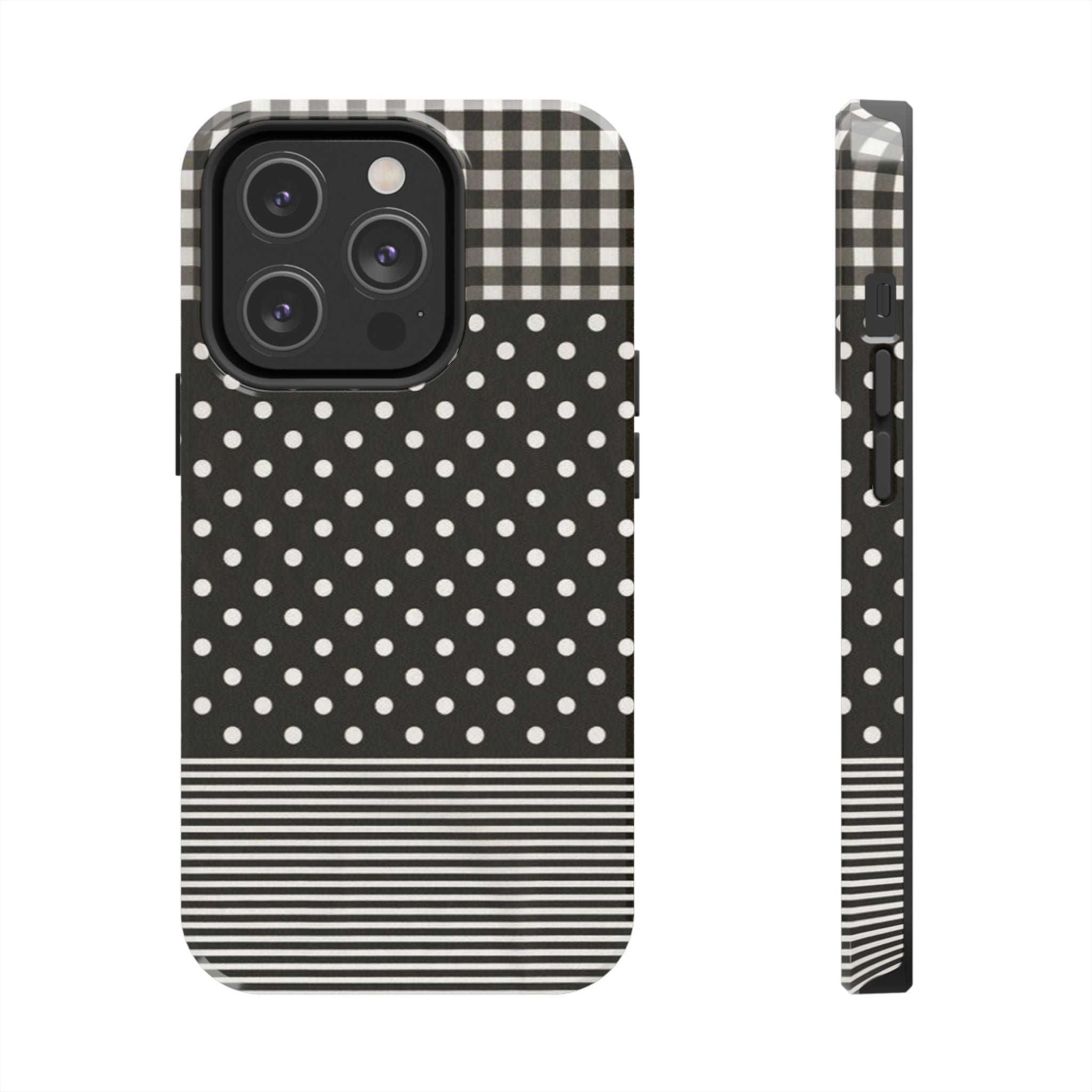 Mixed Patterns Polka Dots/Strips Phone Case