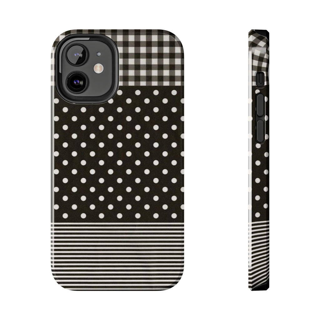 Mixed Patterns Polka Dots/Strips Phone Case
