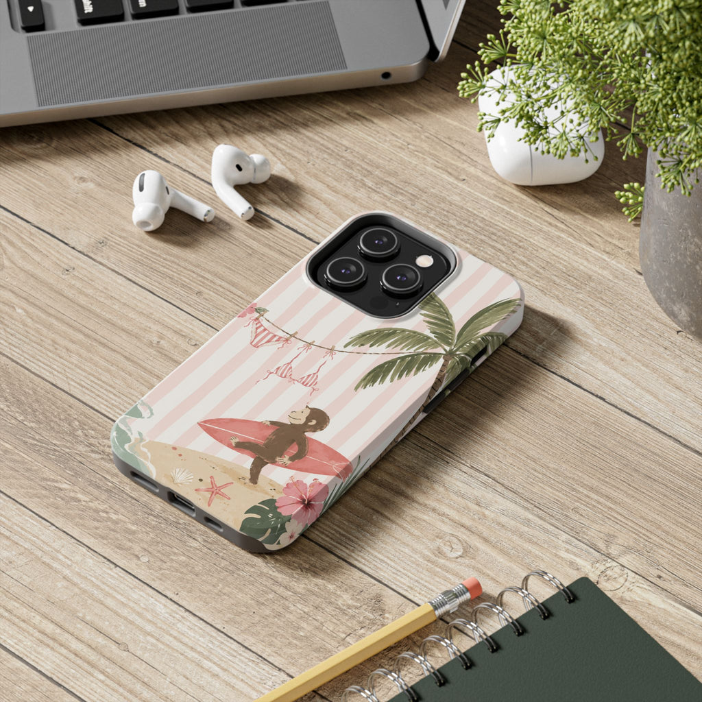 Pink Curious George Phone Case