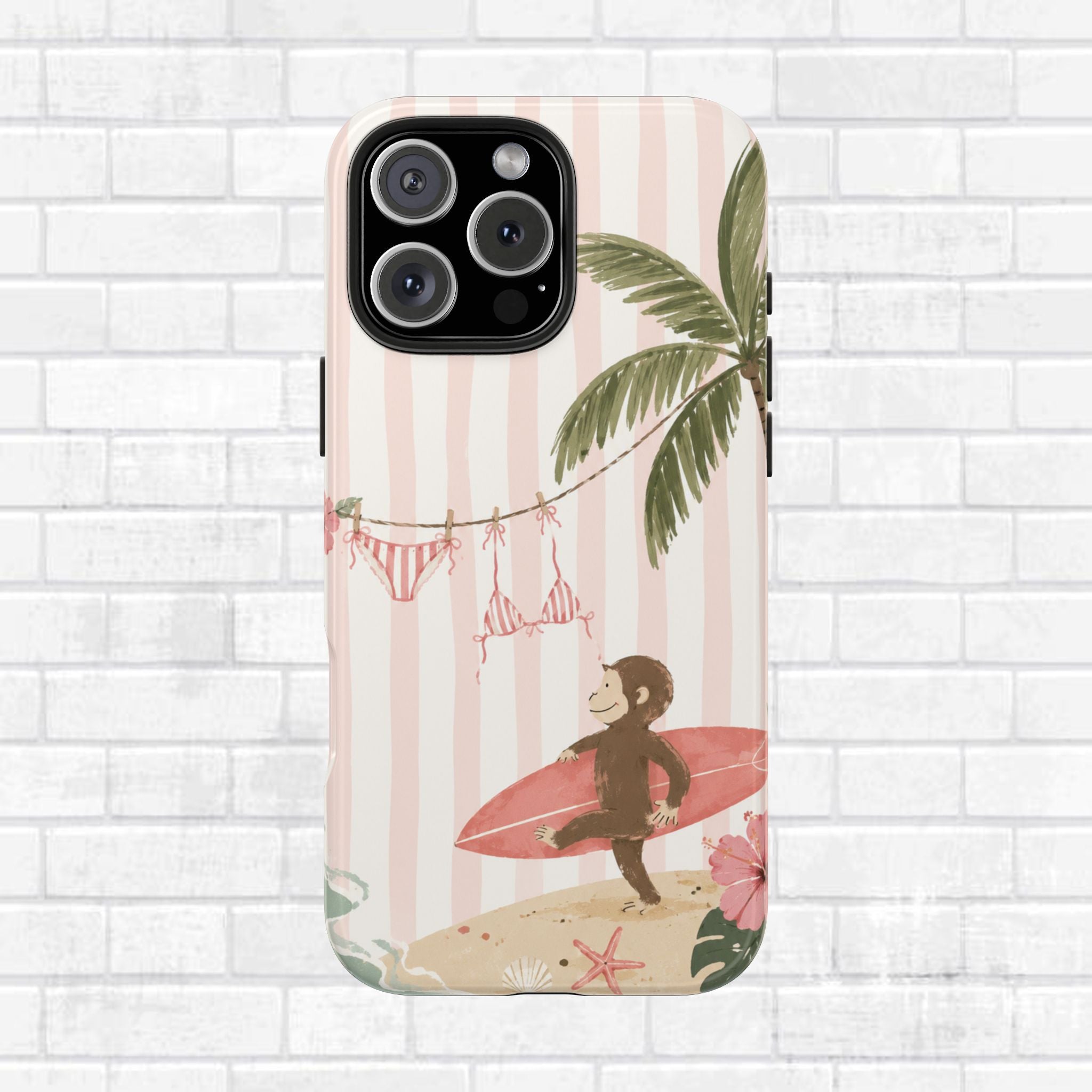 Pink Curious George Phone Case