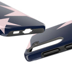 Navy Light Pink Stars Phone Case