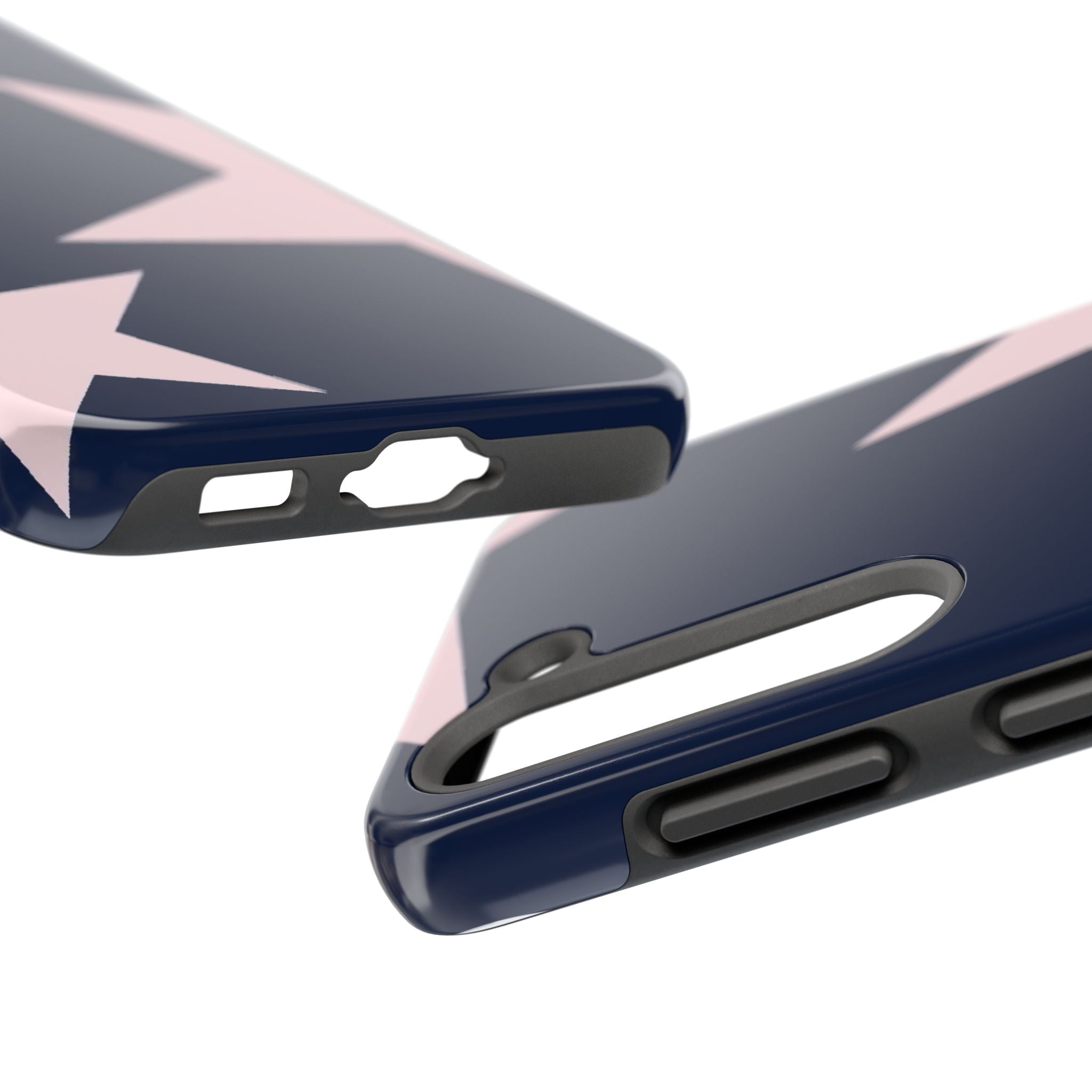 Navy Light Pink Stars Phone Case