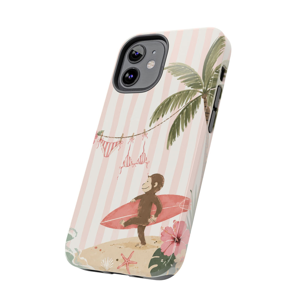 Pink Curious George Phone Case