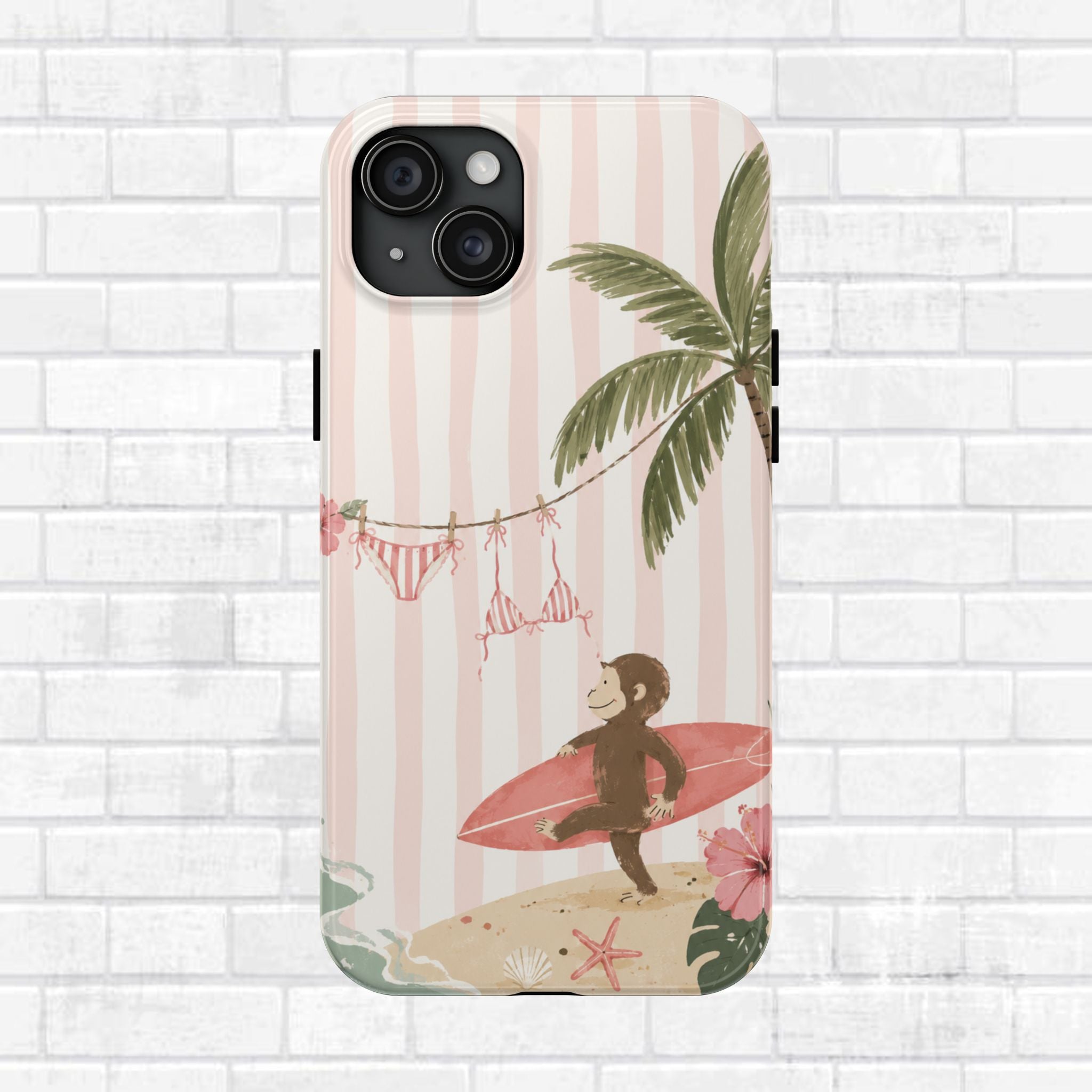 Pink Curious George Phone Case
