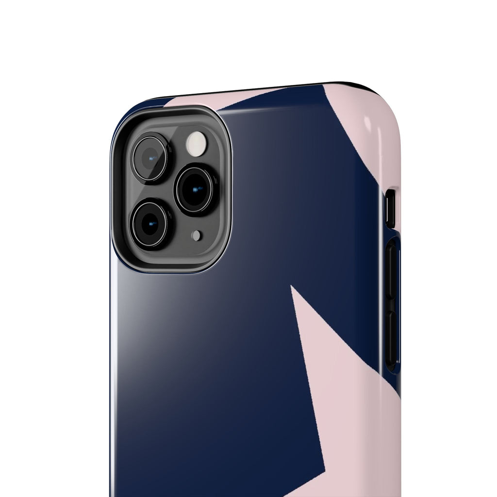 Navy Light Pink Stars Phone Case