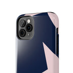 Navy Light Pink Stars Phone Case