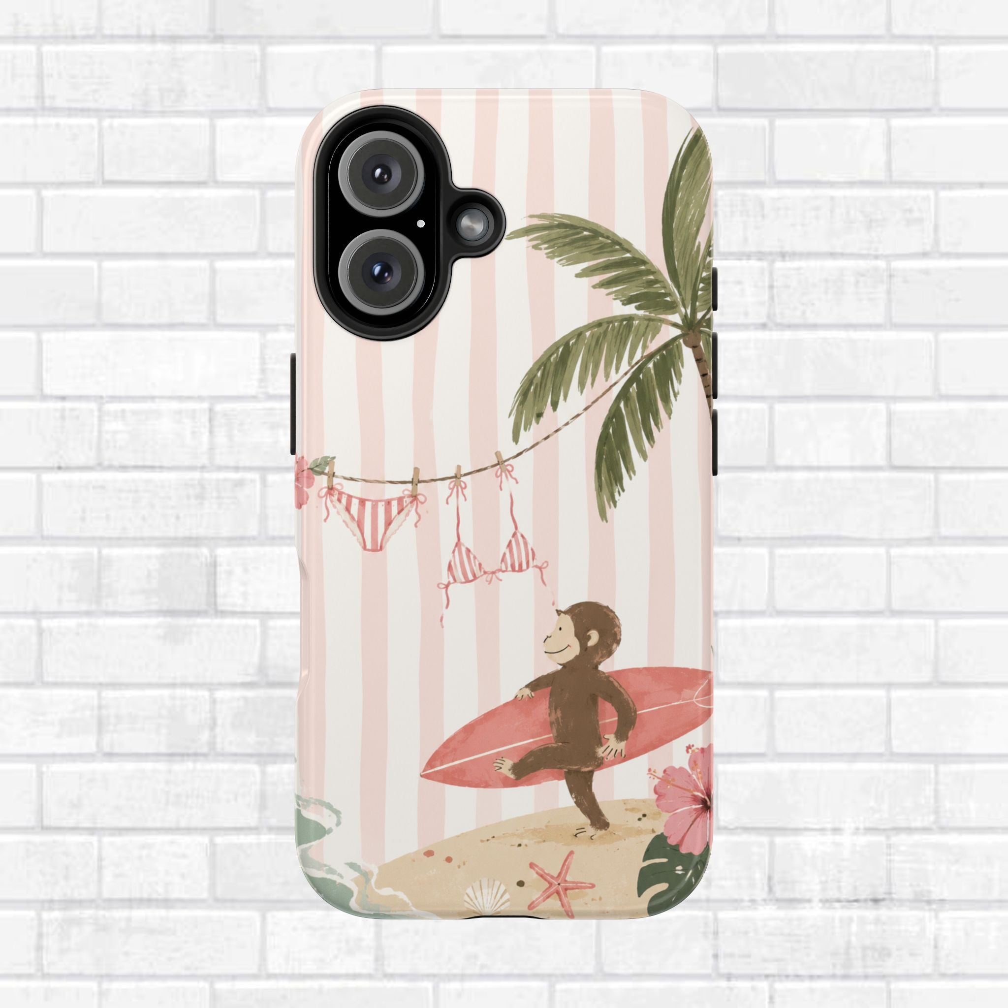 Pink Curious George Phone Case