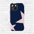 Navy Light Pink Stars Phone Case