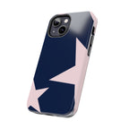 Navy Light Pink Stars Phone Case