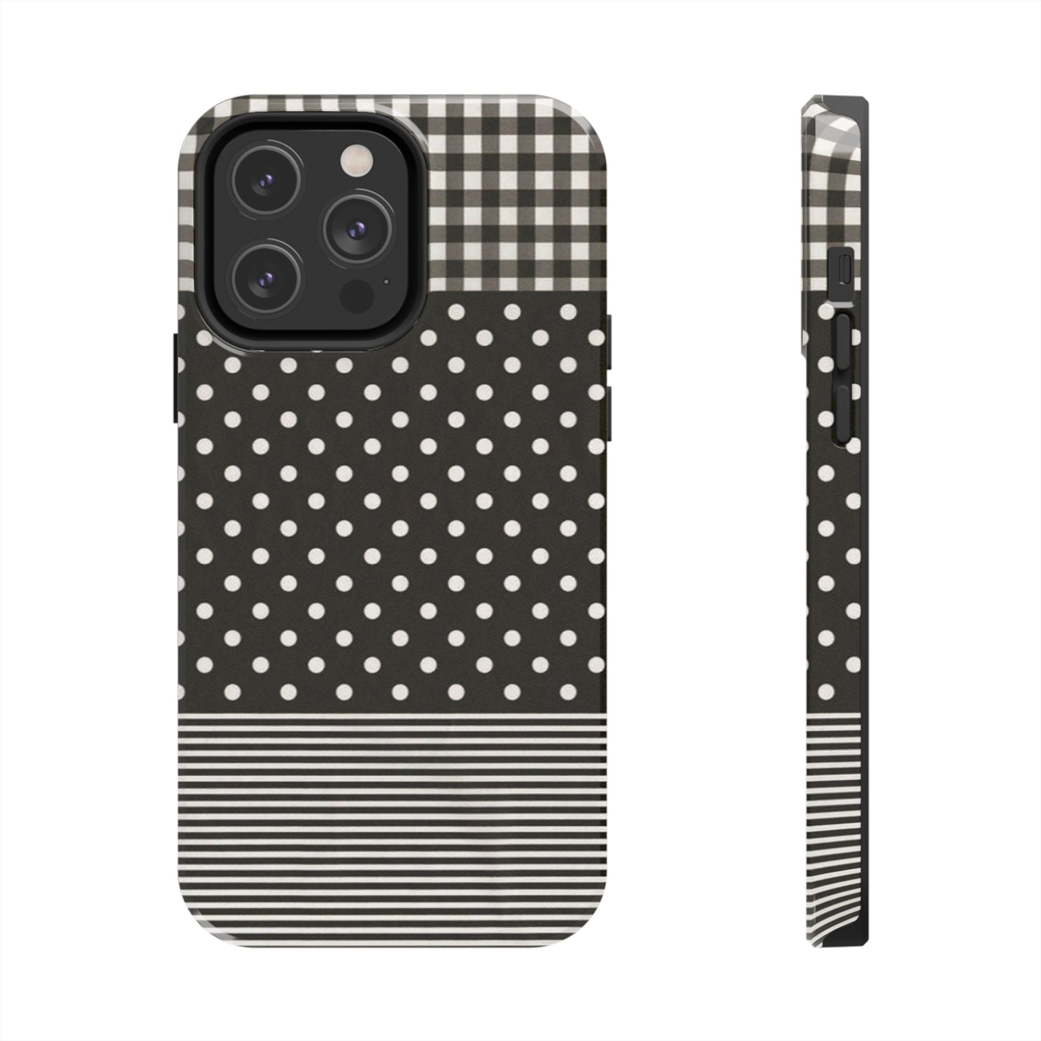 Mixed Patterns Polka Dots/Strips Phone Case