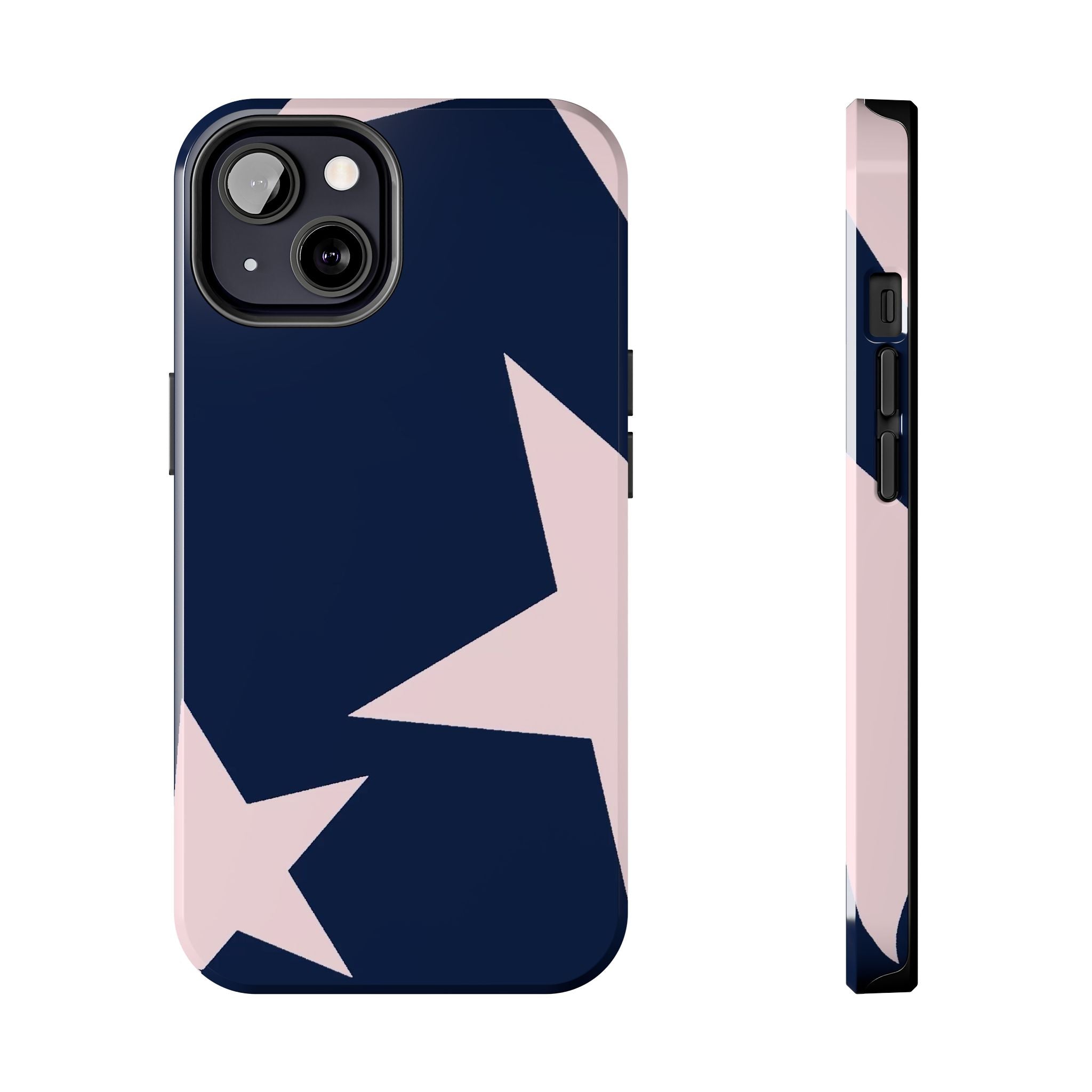 Navy Light Pink Stars Phone Case