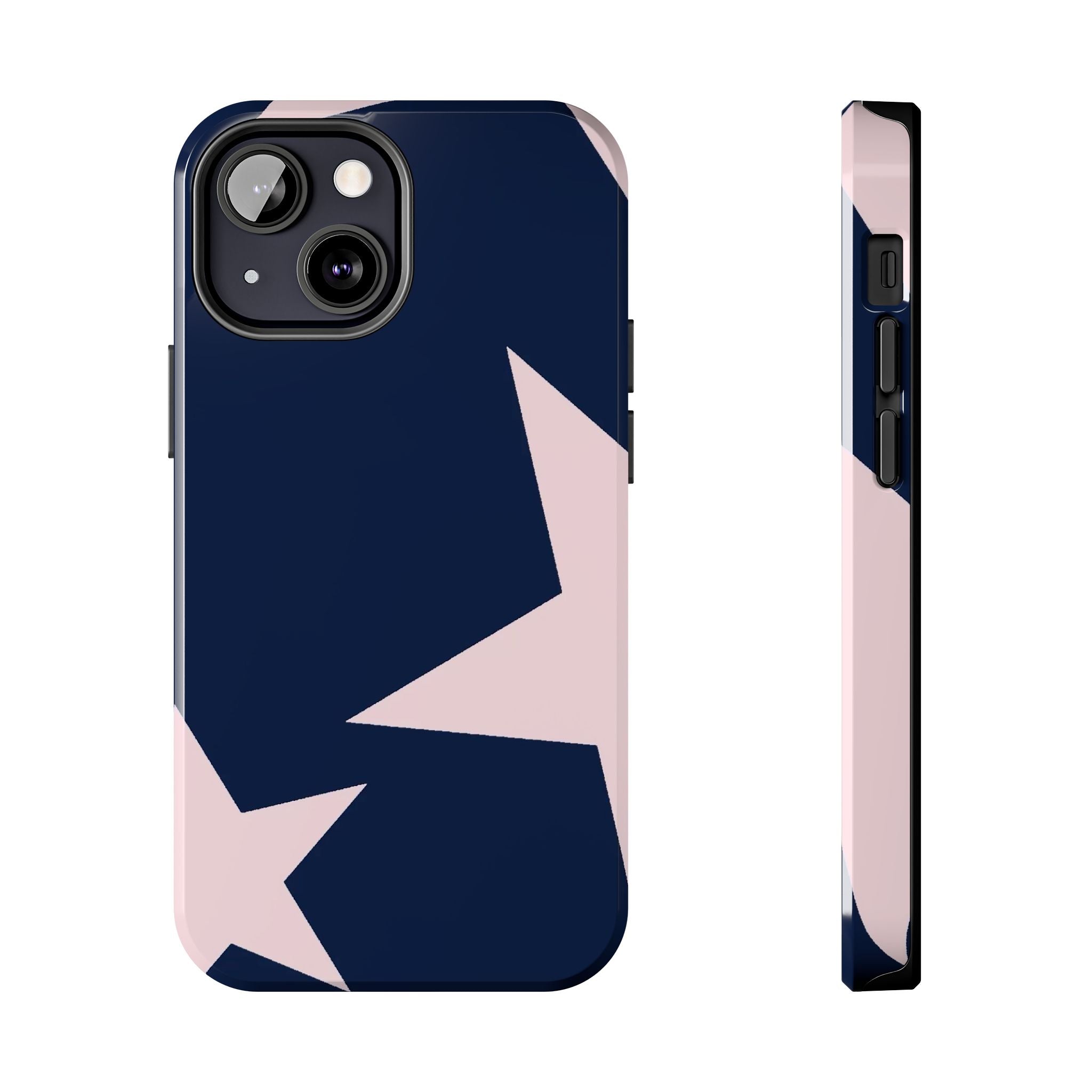 Navy Light Pink Stars Phone Case